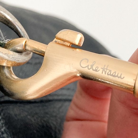 Cole Haan Oversized Black Pebble Leather Hobo Shoulder Bag w Adjustable Strap - Picture 8 of 16